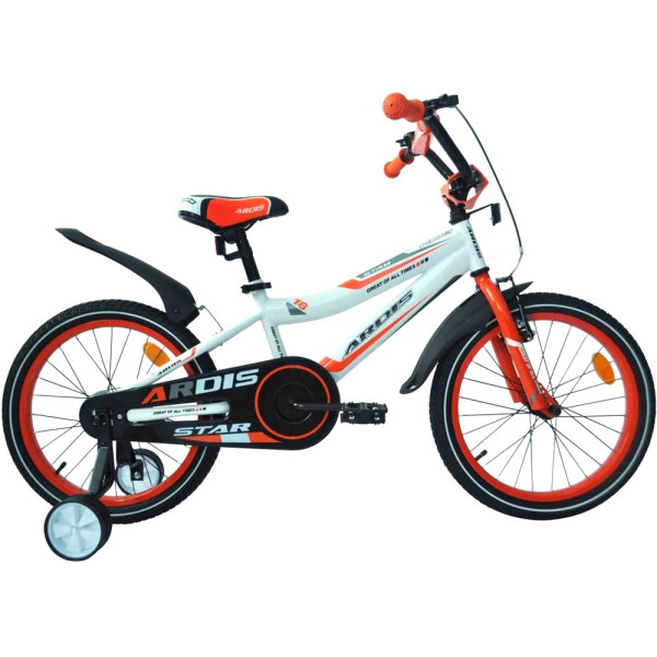 

Велосипед ARDIS 18"STAR белый оранжевый глян.(A18BMX05)