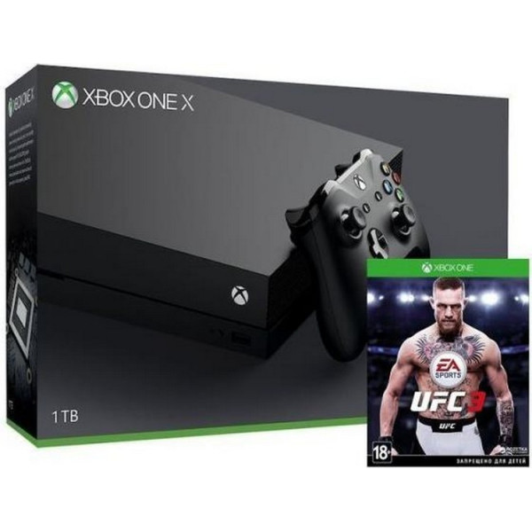 

Microsoft Xbox One X Black 1TB + UFC 3