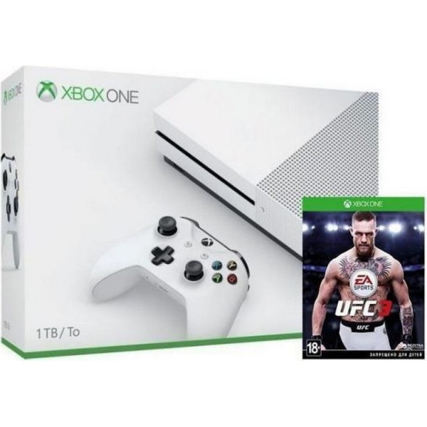 

Microsoft Xbox One S White 1TB + UFC 3