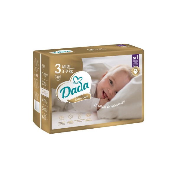 

Подгузники Dada Extra Care 3 Midi (4-9 кг), 40 шт (8594159081147)
