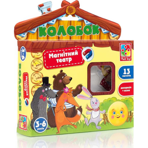 

Игра настольная Vladi Toys Магнитный театр. Колобок VT3206-26 (укр)