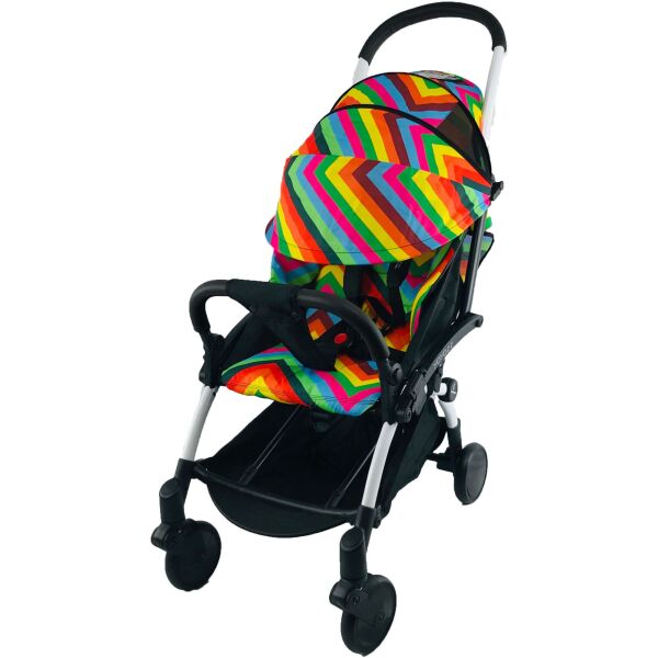 

Коляска Yoya 175 А+ 2022 с большим дождевиком желтая с красным Yellow colorful на белой раме