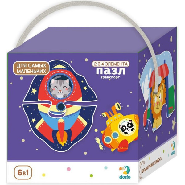 

Пазл DoDo 2-3-4 элемента Транспорт 300154