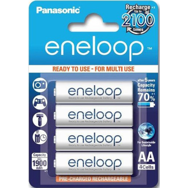 

Аккумулятор АА Panasonic Eneloop AA 1900 mAh 4 шт (003701)