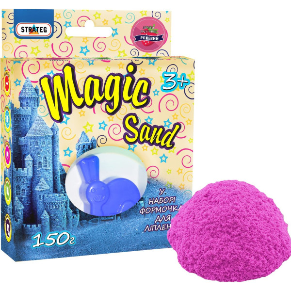 

Кинетический песок Strateg Magic Sand 150 г Розовый (39311)