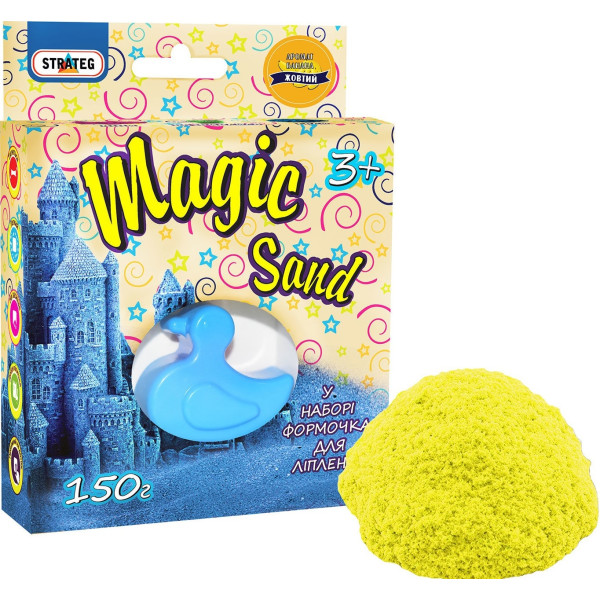 

Кинетический песок Strateg Magic Sand 150 г Желтый (39312)