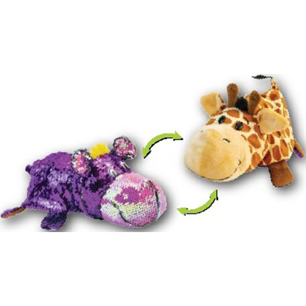 

Мягкая игрушка с пайетками 2 в 1 ZooPrяtki - Жираф - Бегемот (30 cm) (519IT-ZPR)