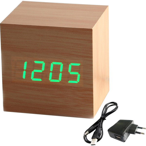 

Часы будильник UFT wood clock green