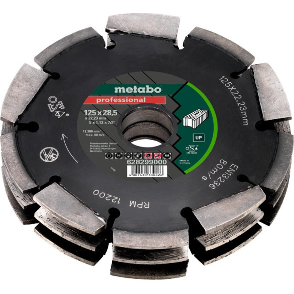 

Алмазный фрезерный круг Metabo 28.5 x 7, 125 мм (628299000)