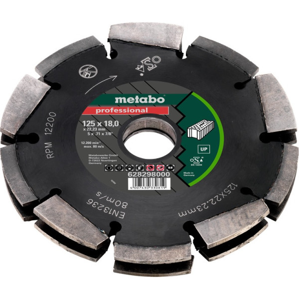 

Алмазный фрезерный круг Metabo 18 x 7, 125 мм (628298000)