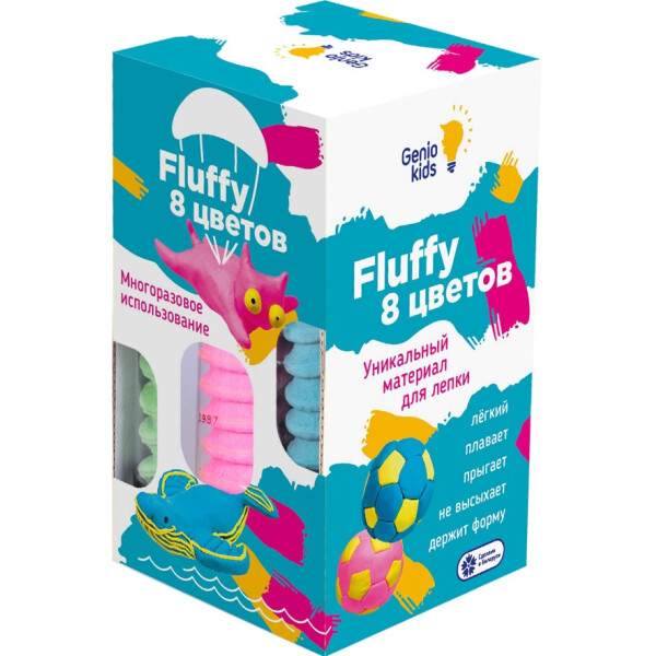 

Воздушный пластилин для детской лепки Genio Kids Fluffy 8 цветов (TA1503)