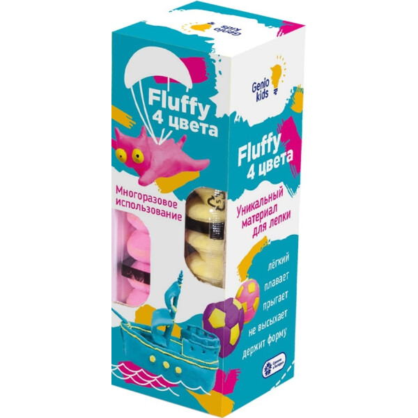 

Воздушный пластилин для детской лепки Genio Kids Fluffy 4 цвета (TA1501)
