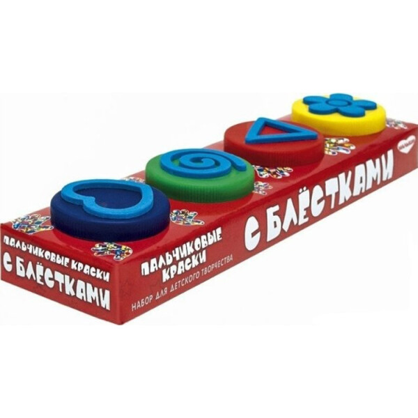 

Пальчиковые краски с блестками Genio Kids (TA1411)