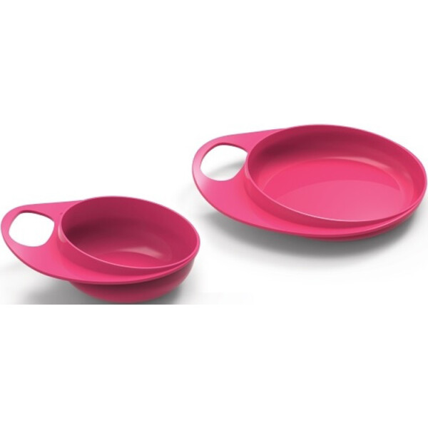 

Тарелка для кормления Nuvita Easy Eating 2шт. Розовая глубокая и мелкая NV8461Pink
