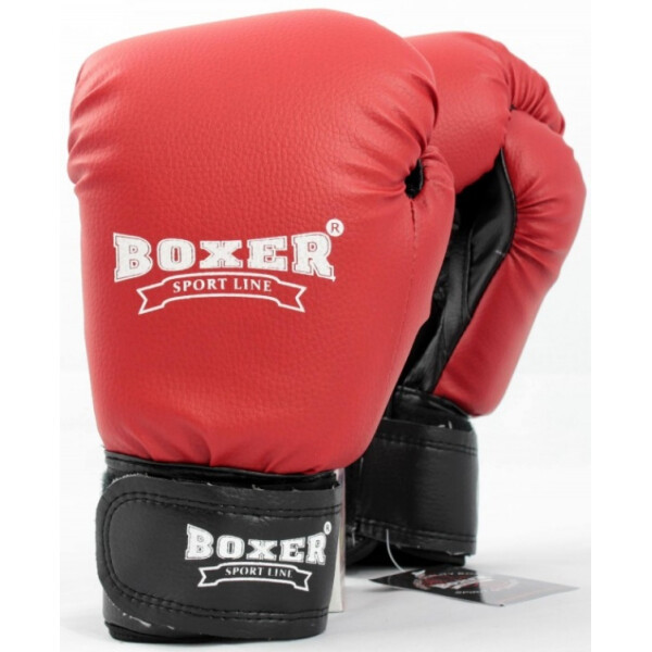 

Перчатки боксерские из кожвинила Boxer 10 унций (bx-0036) красный