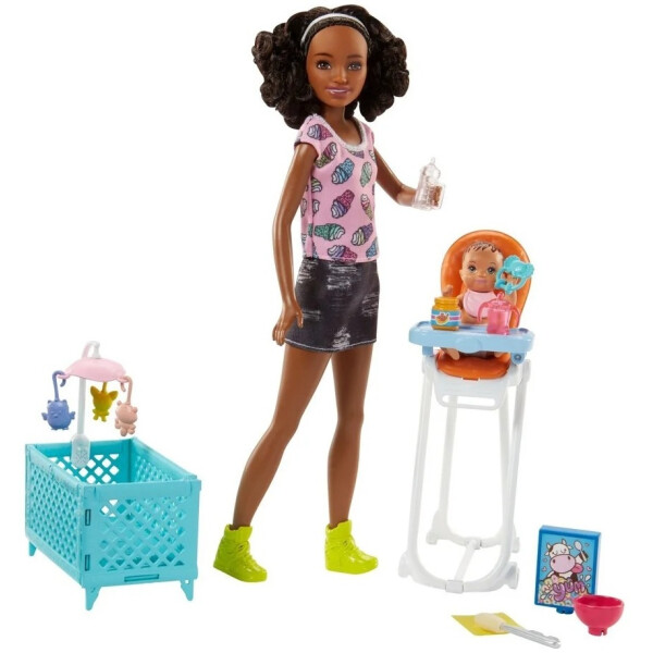 

Набор Barbie Скиппер няня афро-американка Кормление (FHY99)