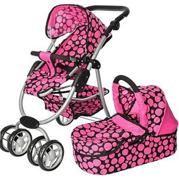 

Коляска для кукол Melogo 9662M (pink/black)
