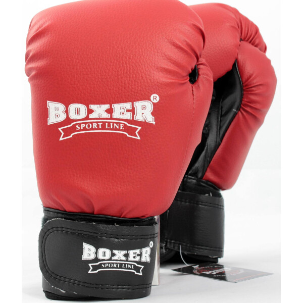 

Детские боксерские перчатки из кожвинила Boxer 8 унций (bx-0035) красный