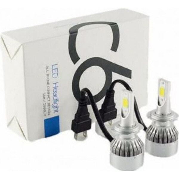 

Комплект LED ламп C6 HeadLight H7 12v COB