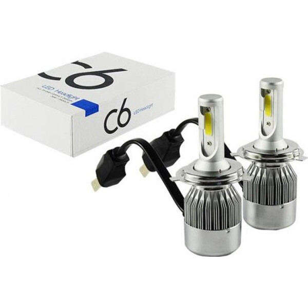 

Комплект LED ламп C6 HeadLight H4 12v COB