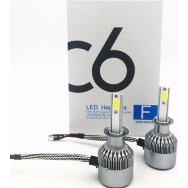 

Комплект LED ламп C6 HeadLight H1 12v COB