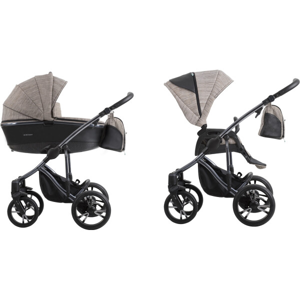 

Детская коляска универсальная 2 в 1 Bebetto BRESSO Premium DARK 01