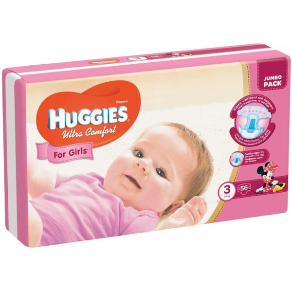 

Подгузники Huggies Ultra Comfort 3 для девочек (5-9кг) 56шт