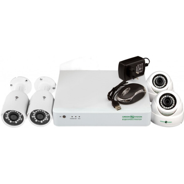 

Комплект видеонаблюдения GreenVision GV-K-S17/04 1080P