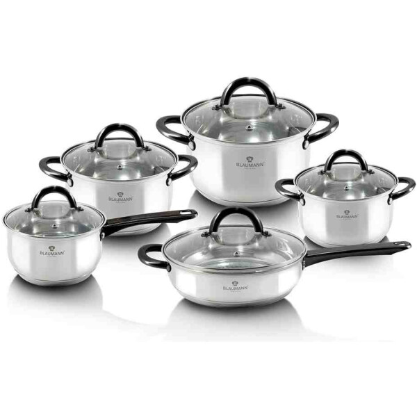 

Стальной набор посуды Blaumann Gourmet Line 10 предметов BL-3421