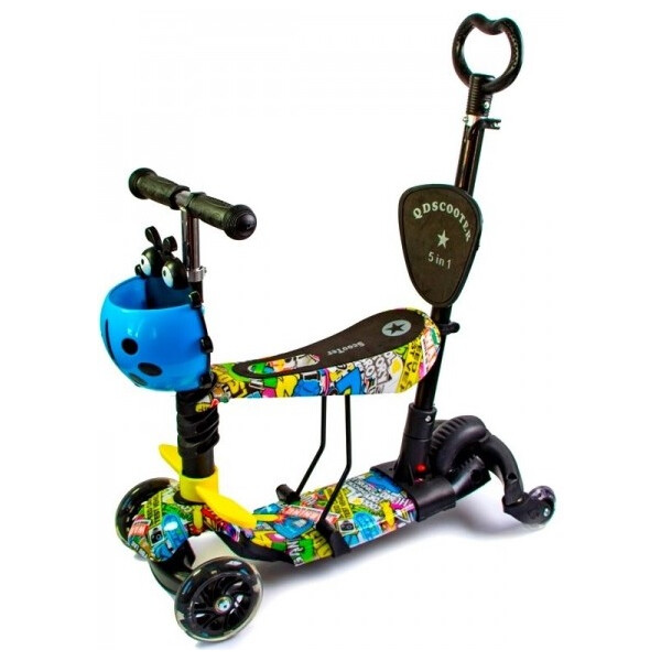 

Самокат Best Scooter 5 в 1 Graffity (с родительской ручкой)