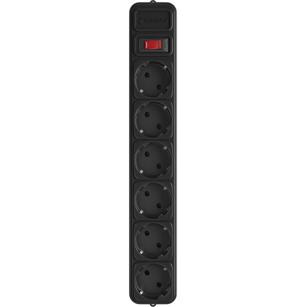 Сетевой фильтр Gembird 1.8 м, 6 розеток, Black (SPG6-G-6B)
