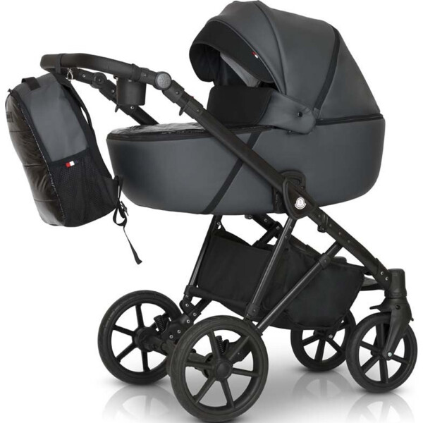 

Детская коляска универсальная 3 в 1 Verdi Makan black 02 grey, серый