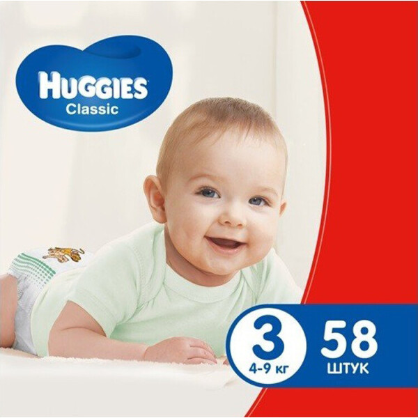 

Подгузники Huggies Classic 3 Jumbo 58 (5029053543109)