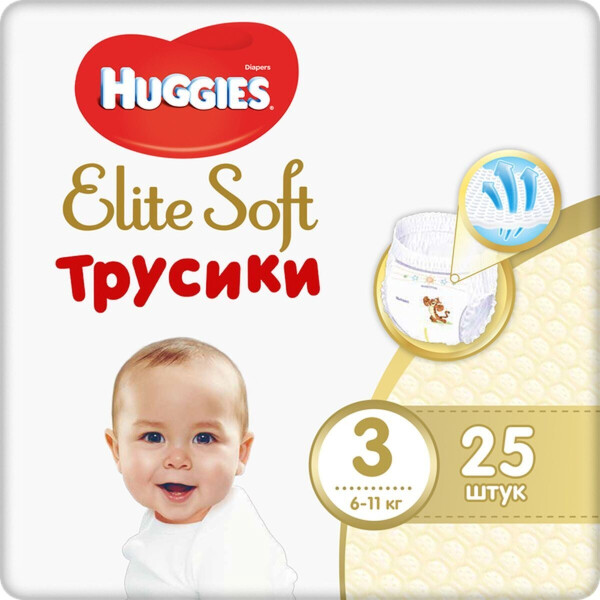

Подгузники-трусики Huggies Elite Soft Pants 3 (M) 25 шт (5029053546964)