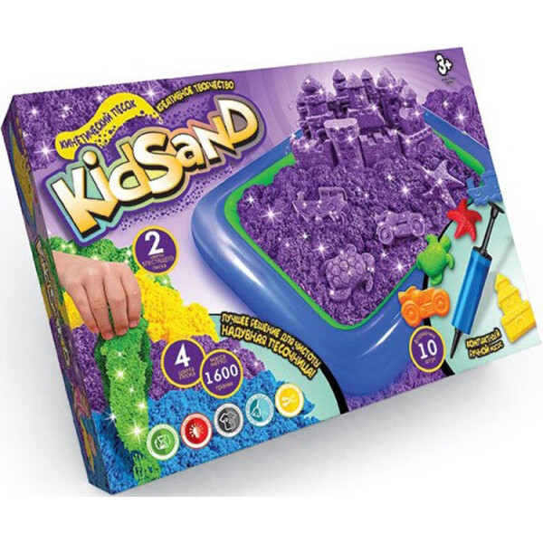 

Кинетический песок Danko Toys KidSand и песочница 1600 г (7450DT)