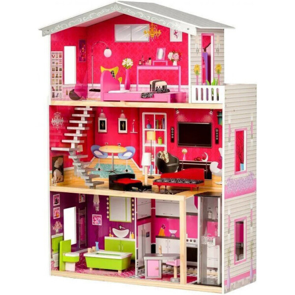 

Кукольный домик для барби Ecotoys Malibu + лифт