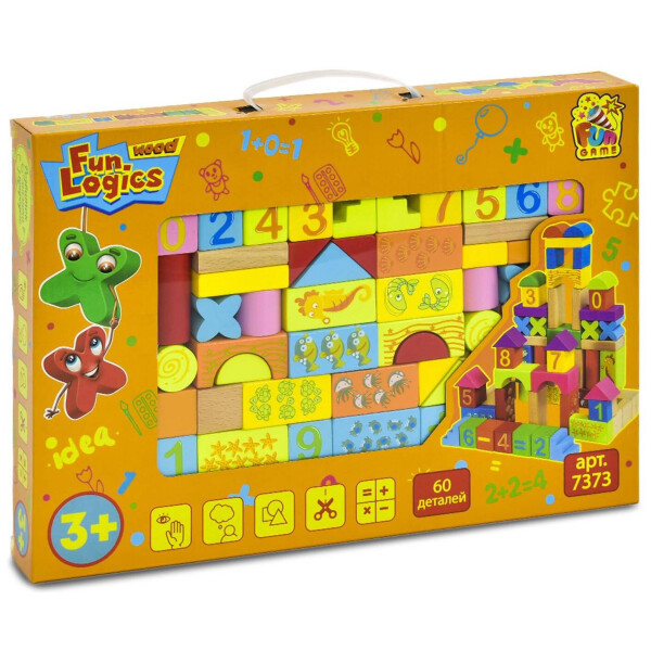 

Деревянный конструктор Fun Game, 60 деталей (7373)