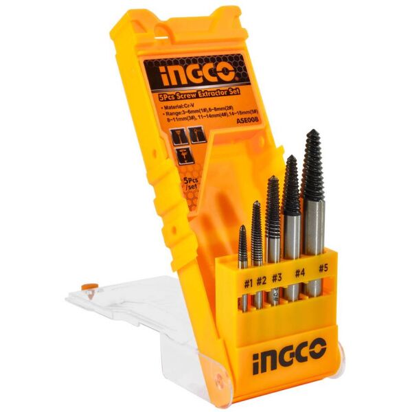 

Набор экстракторов INGCO 5 шт (ASE008)