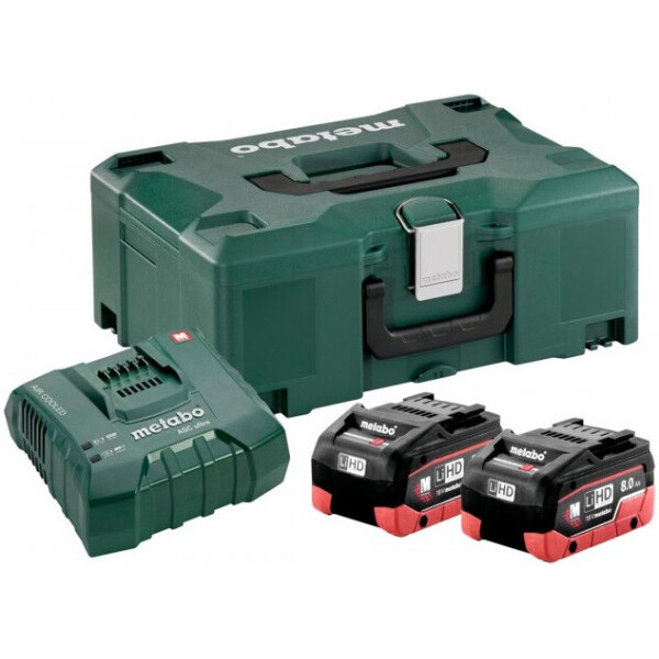 

Комплект аккумуляторных батарей Metabo 2*8.0 Ач 18 В LiHD + ASC Ultra + MetaLoc (685131000)