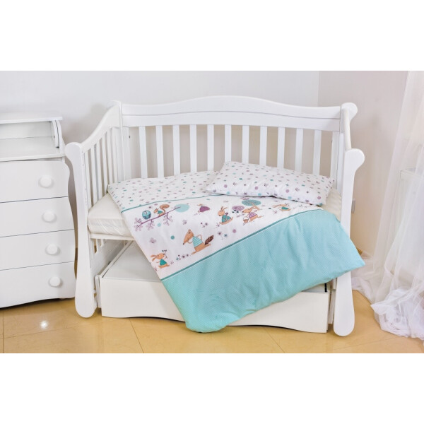 

Комплект постельного белья детский 3 эл Twins Sweet 3053-SW-011, Forest mint