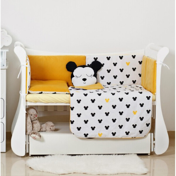 

Комплект постельного белья детский 6 эл Twins Dolce Insta Mikki 4075-D-512, black - yellow