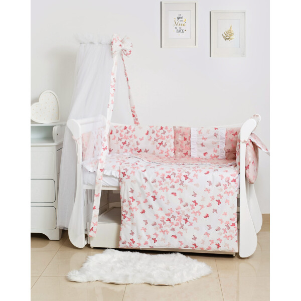 

Комплект постельного белья детский 8 эл Twins Romantic Spring collection 4024-TR-24, Butterfly, розовый