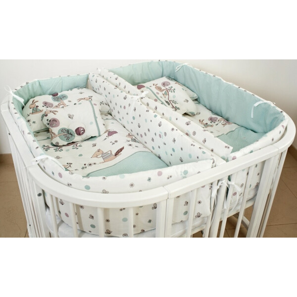 

Комплект постельного белья детский для двойни 14 эл Twins 4000-T-405, Forest mint