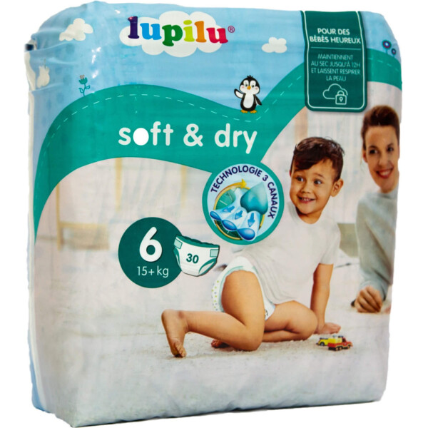 

Подгузники Lupilu Soft & dry Размер 6, 15+ кг, 30 шт