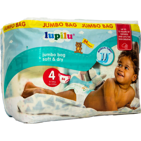 

Подгузники Lupilu Soft & dry Jumbo bag Размер 4, 8-16 кг, 84 шт