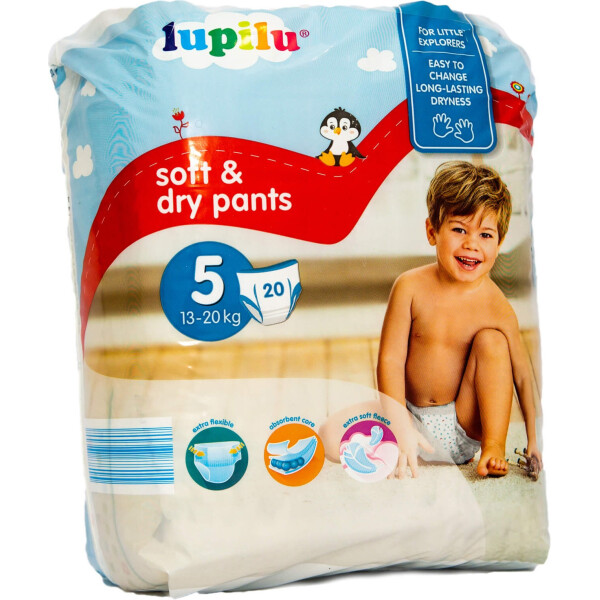 

Подгузники-трусики Lupilu Soft & dry Размер 5, 13-20 кг, 20 шт