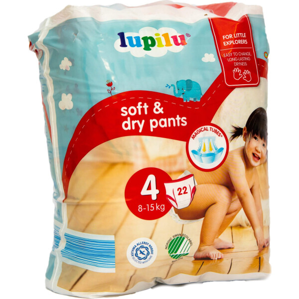 

Подгузники-трусики Lupilu Soft & dry Размер 4, 8-15 кг, 22 шт