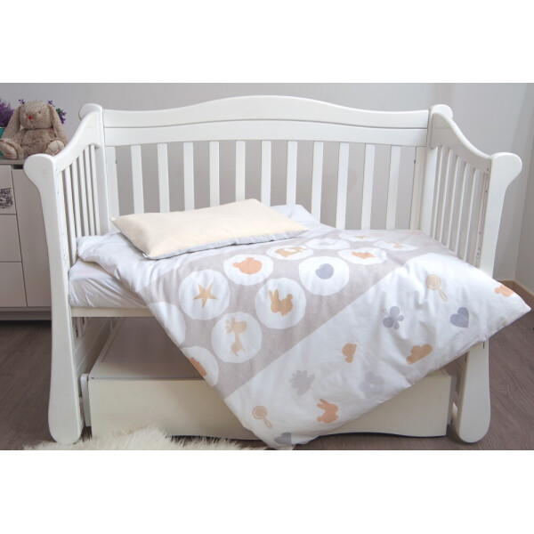 

Комплект постельного белья детский 3 эл Twins Eco Line New 3091-E-020, Animals beige