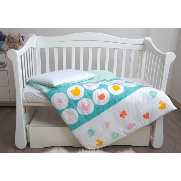 

Комплект постельного белья детский 3 эл Twins Eco Line New 3091-E-021, Animals mint