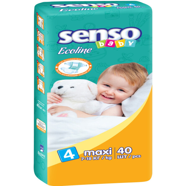 Акція на Подгузники  Senso Baby Ecoline макси,размер 4, 7-18 кг, 40 шт (4810703000865) від Allo UA